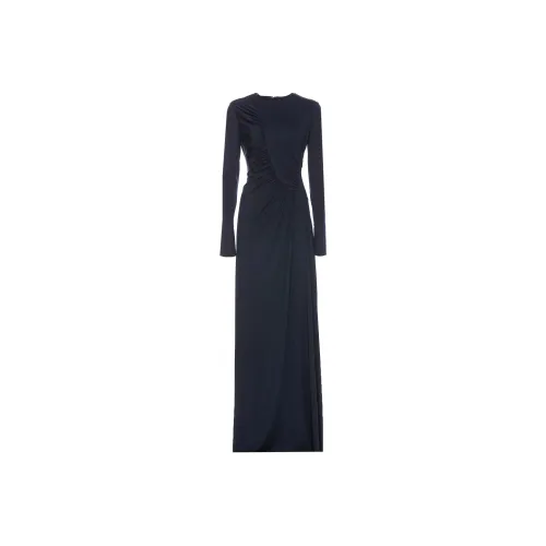 Victoria Beckham Blue Женские Длинные Рукава Платья