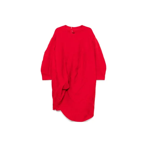 CDG Длинное платье с длинными рукавами женское красное