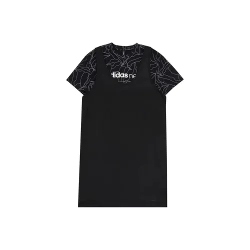 ADIDAS NEO Black Женские Короткие Платья с Рукавами