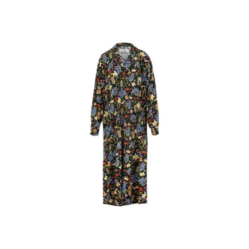 Vivienne Westwood Многоцветные Женские Длинные Платья с Рукавами