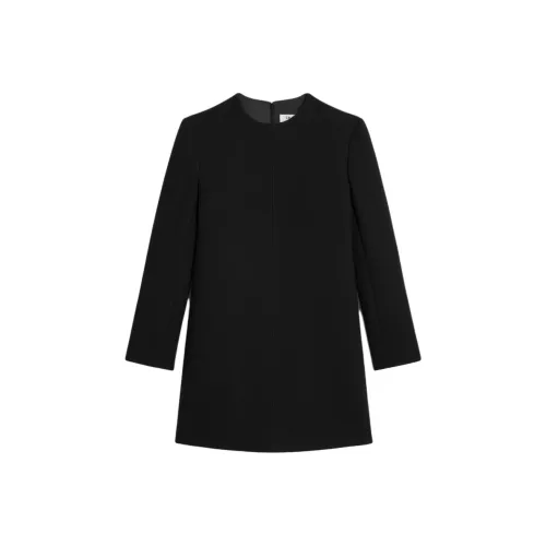 CELINE Длинное платье с длинными рукавами женское черное