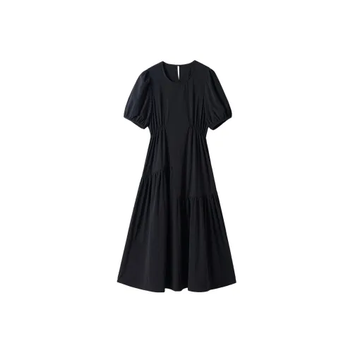 Hang Yi Court Короткий рукав Платье Женское