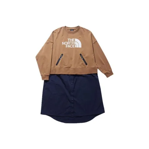 THE NORTH FACE x Urban Exploration Длинное платье с длинными рукавами женское коричневое