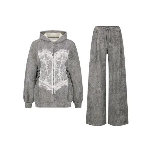 Girly Fancy Club Повседневный Костюм Женский Темно-Серый