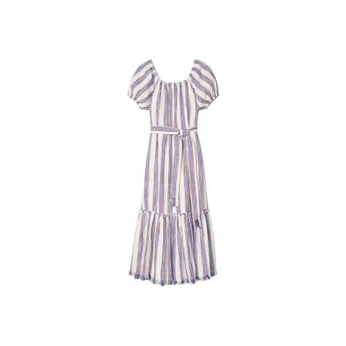 Tory Burch Многоцветные Женские Короткие Платья с Рукавами