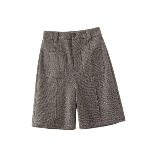 IHIMI Повседневные шорты женские кофейно-серого цвета