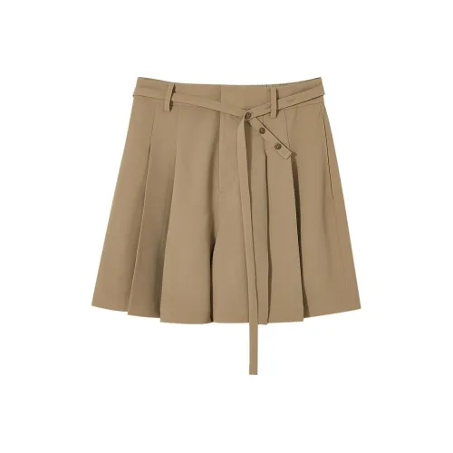 MSLAN Повседневные шорты женские индийского коричневого цвета