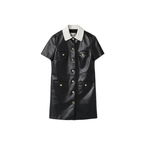 MIU MIU Короткий рукав Платье Женское Черное