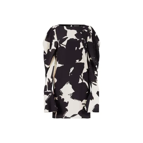 Nina Ricci Длинное платье с длинными рукавами женское черное