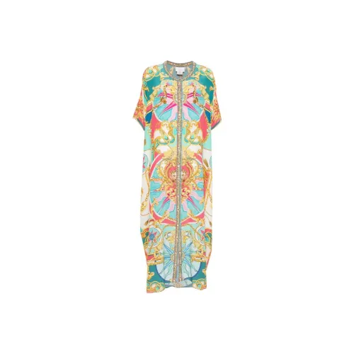 CAMILLA SS24 Короткое платье с короткими рукавами женское многоцветное