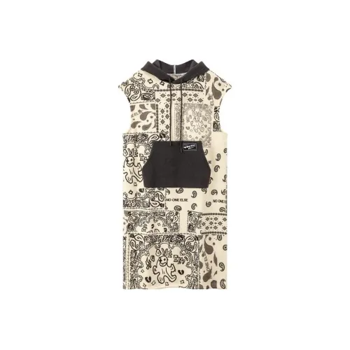 NO ONE ELSE Без рукавов Платье Женское Бежевый Абрикос