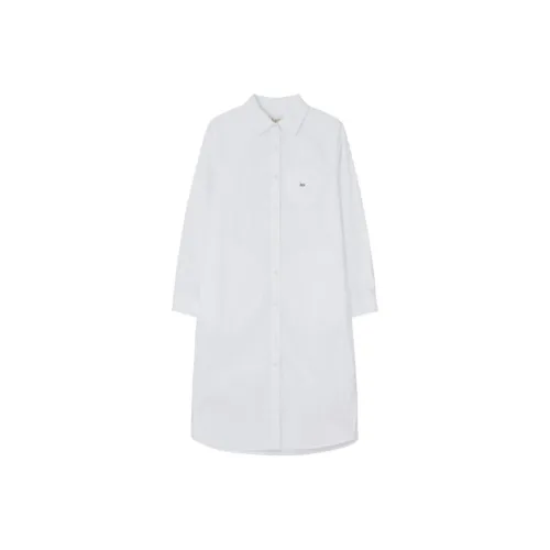 Lee Длинный рукав Платье Женское цвет Слоновая кость