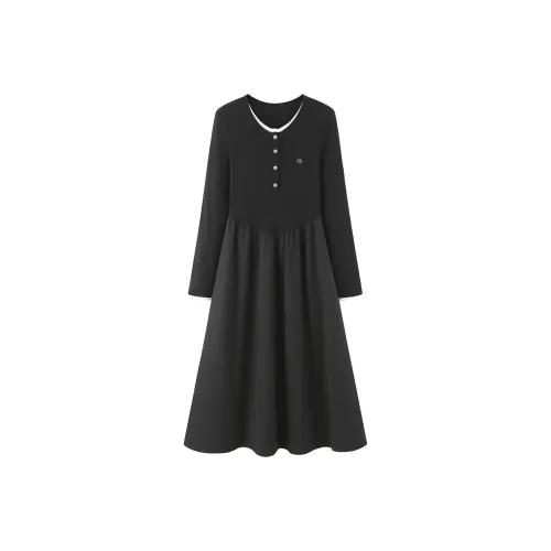 PEACEBIRD Длинное платье с длинными рукавами женское