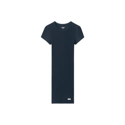 alexander wang Bodywear series Темно-синий Женские Короткие Платья с Рукавами