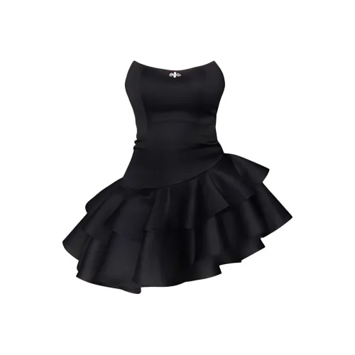 DATIANXIN Без рукавов Платье Женское Черное