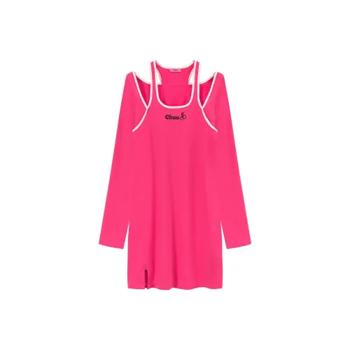 CHUU Женские Длинные Платья с Рукавами