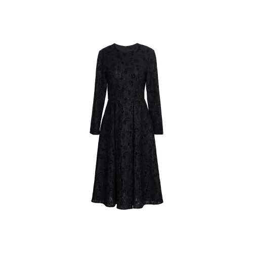 ROEYSHOUSE Длинное платье с длинными рукавами женское черное