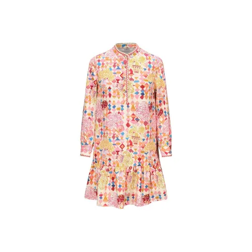 Tanni Длинное платье с длинными рукавами женское многоцветное