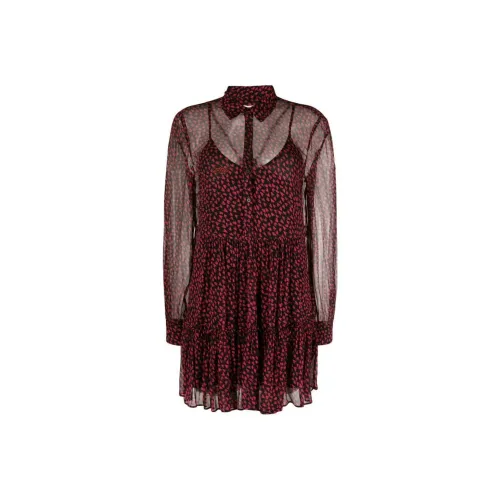 Zadig Voltaire Длинное платье с длинными рукавами женское черное