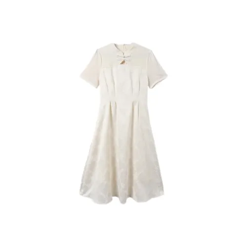 ABBY GODDESS Короткое платье с короткими рукавами женское белое