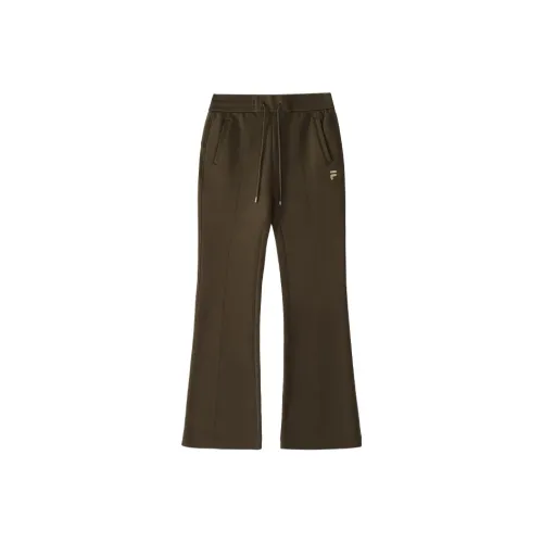 FILA FUSION Вязаные тренировочные брюки женские темно-каштановый коричневый