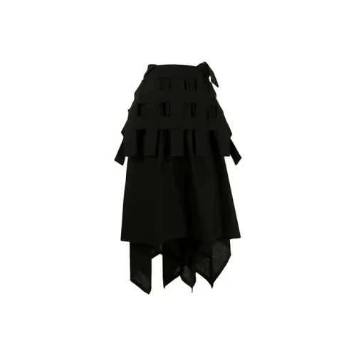 Yohji Yamamoto Черные Женские Повседневные Длинные Юбки