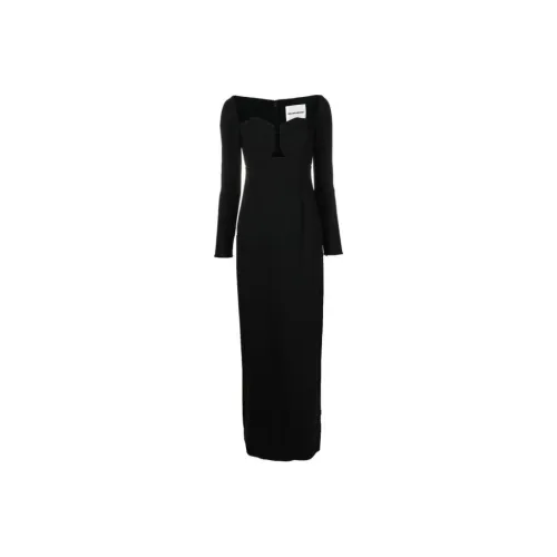 ROLAND MOURET Black Женские Длинные Платья с Рукавами