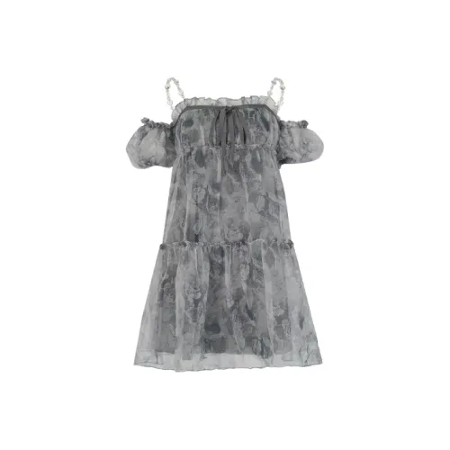 Dulading Женские Платья с Короткими Рукавами