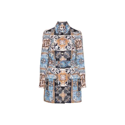 Zimmermann SS24 Длинное платье с длинными рукавами женское светло-синее