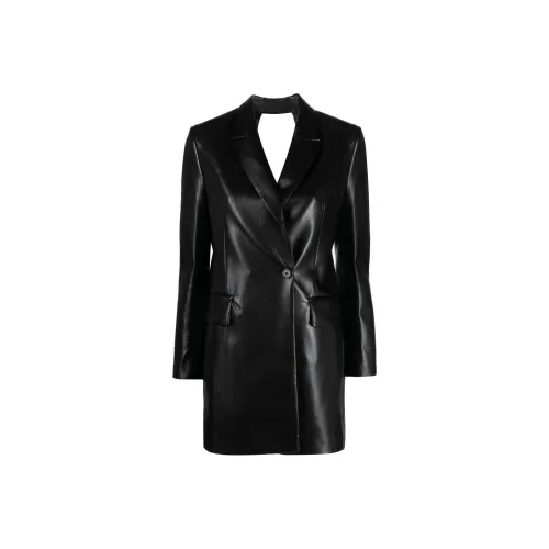 MSGM Длинное платье с длинными рукавами женское черное