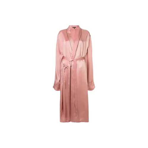 Ann Demeulemeester Розовые Женские Длинные Платья с Рукавами