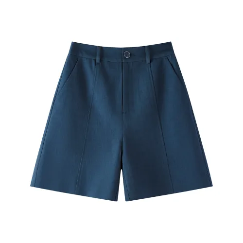 THE SEA LIFE Повседневные шорты Женские Керамика Синий