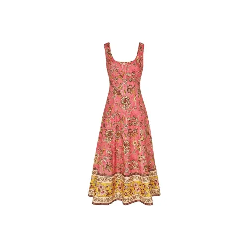 Zimmermann SS24 Без рукавов Платье Женское Розовое