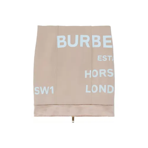 Burberry Мягкий желтый Коричневый Женские Повседневные короткие юбки