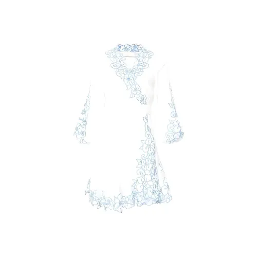 Zimmermann SS24 Длинное платье с длинными рукавами женское небесно-голубой