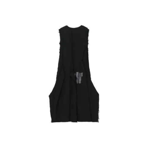 Yohji Yamamoto Черные Женские Платья без Рукавов