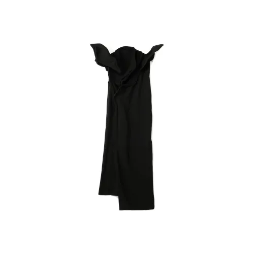 Yohji Yamamoto Черные Женские Платья без Рукавов
