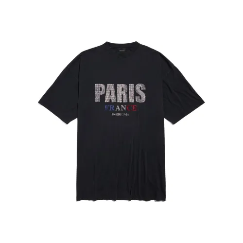 Balenciaga FW24 Короткий рукав Платье Свободного кроя Женское Черное