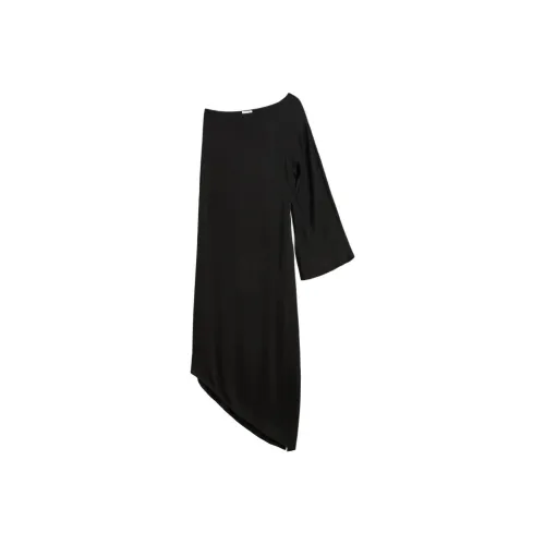 By Malene Birger Черное Женское Длинное Платье с Рукавами