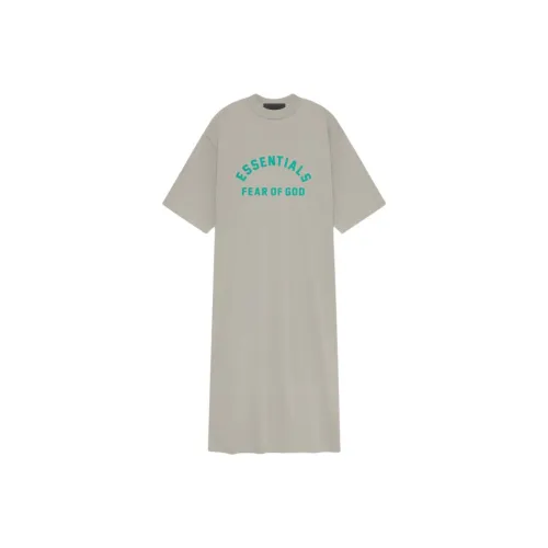 Fear of God Essentials SS24 Drop2 WOMEN'SS 3 4 рукав платье короткий рукав платье женское тюленов серый