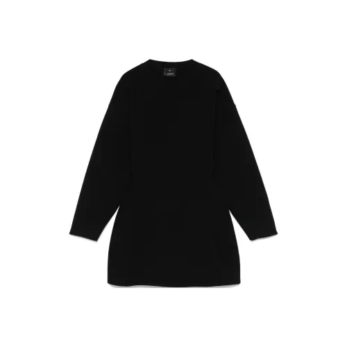 WARDROBE.NYC Black Женские Длинные Платья с Рукавами