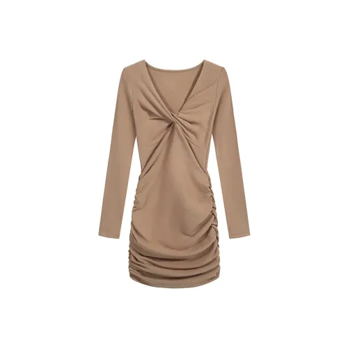 ETSE Длинное платье с длинными рукавами женское