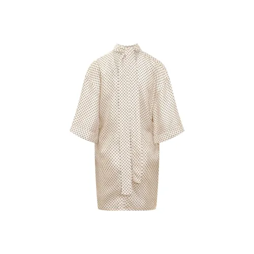 Lanvin Бежевые Женские Длинные Платья с Рукавами