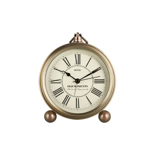 HENSE Кварцевый механизм Металл Будильник Унисекс Коричневый HA75