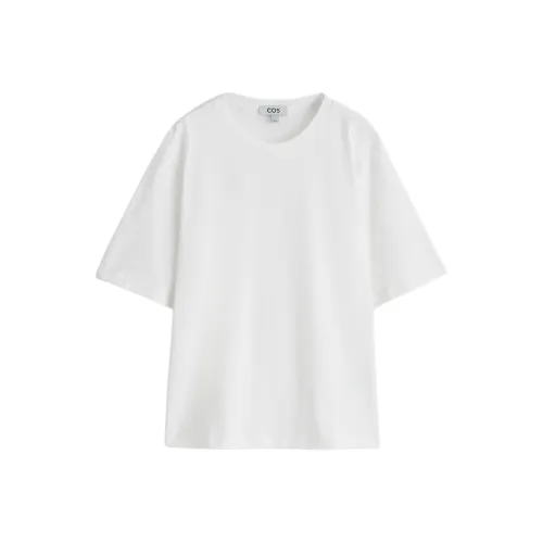 COS Рукав с оборванным плечом T-рубашка Женская Белая