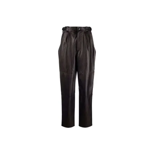 ISABEL MARANT Черные Женские Кожаные Брюки