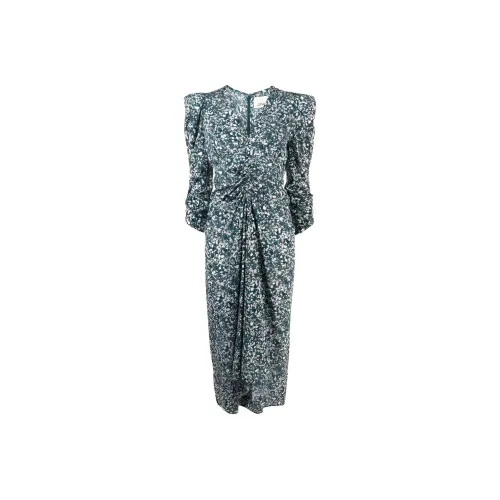 ISABEL MARANT Бирюзовый Женские Длинные Платья с Рукавами