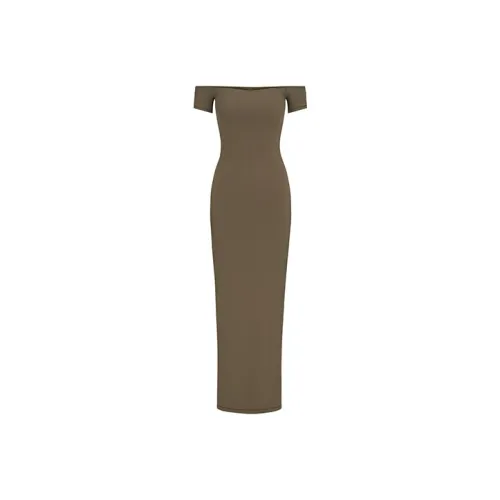 Skims Армейский зеленый Женские Платья с коротким рукавом