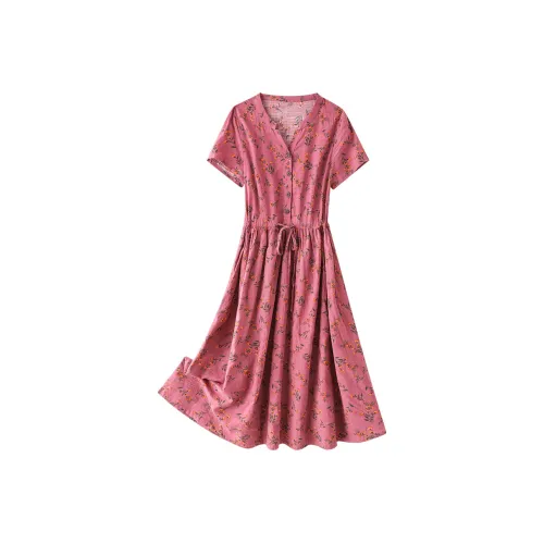 H YXIANG Короткое платье с короткими рукавами женское