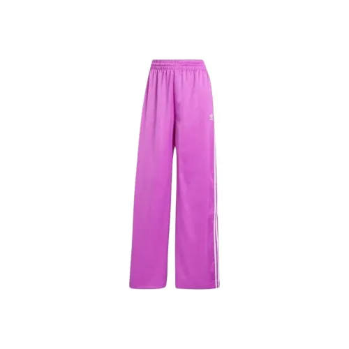 Adidas Originals ADICOLORsatin Вязаные Спортивные Штаны Женские Фиолетовые